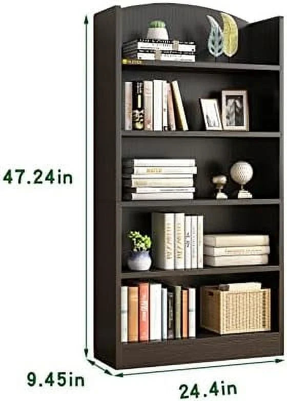 Wood 5 Tier Bookshelf V210515