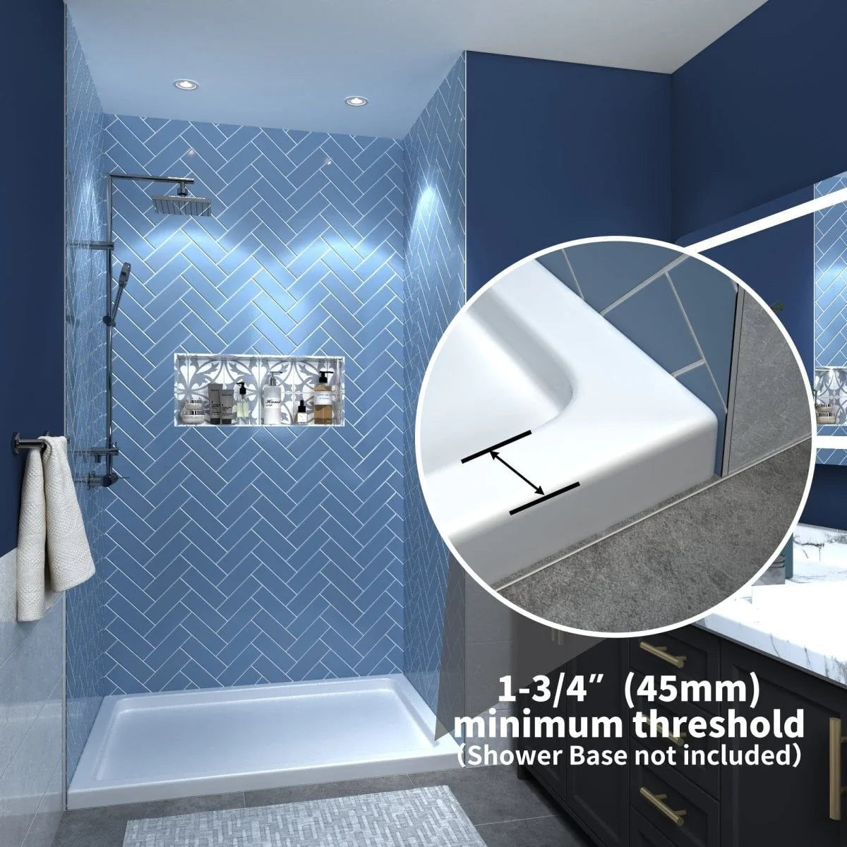 50-54 in. W x 70 in. H Black Sliding Glass Shower Doors X71518