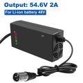XLR Male Charger 54.6V 2A 110W Li-ion Battery Y204254