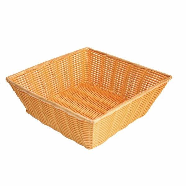 Hand-Woven Square Plastic Basket, 6 Packs S350001