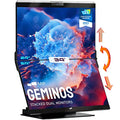 Dual 24" FHD Stacked Desktop Monitors with 1080P Webcam & Speakers, 100W USB-C Charging X405028