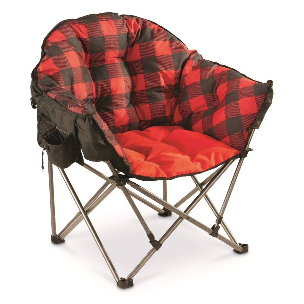 Red Plaid Oversized Club Camp Chair A733183