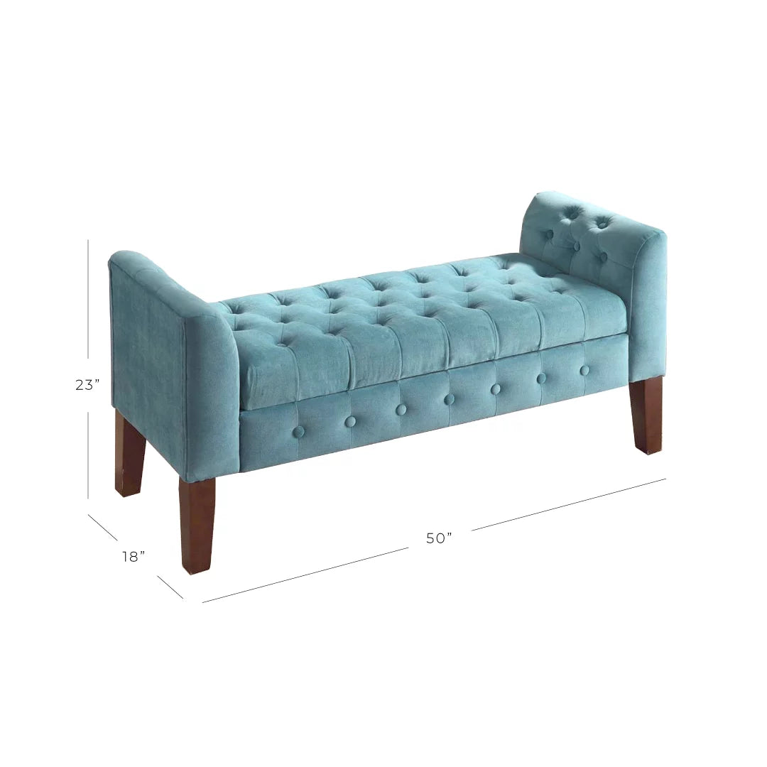 Velvet Tufted Storage Bench and Settee M8347