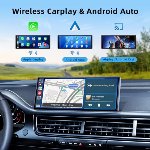9.26-inch Wireless CarPlay Screen with GPS Navigation, Bluetooth, Touch Screen E340