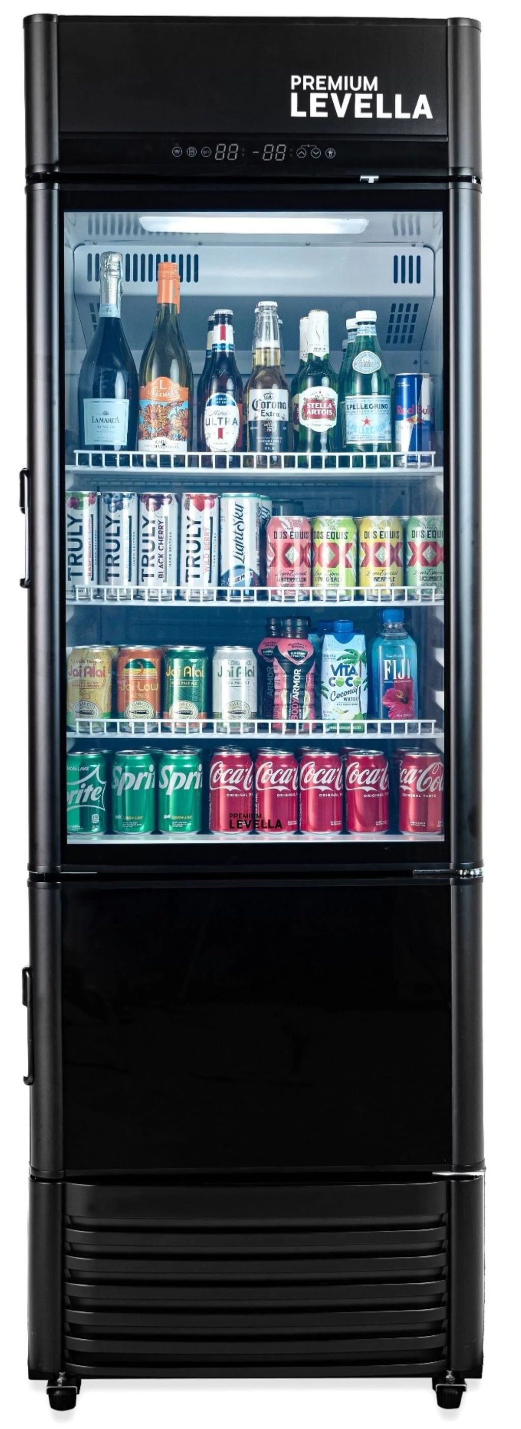 Commercial Display Refrigerator Single Glass Door 9.0 cu ft Black E118