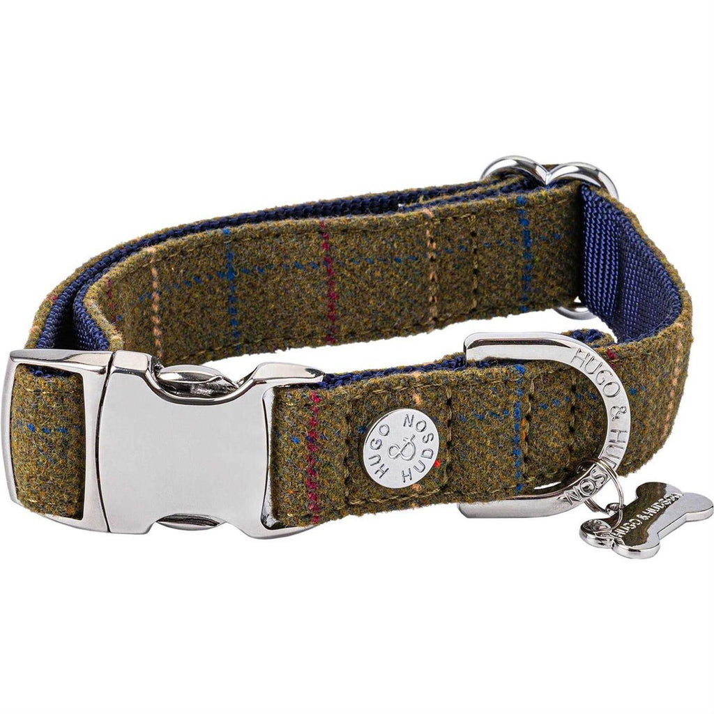 Tweed Dog Collar with Metal Buckle W52350