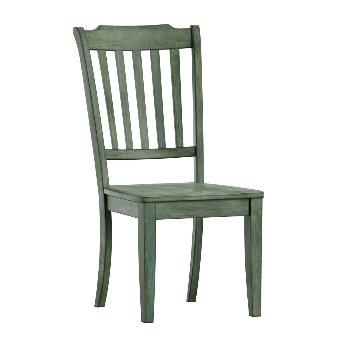 Antique Sage Green Wood Dining Chairs, Set of 2 P8271