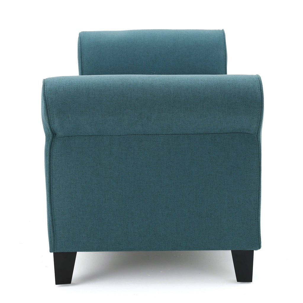 Light Grey Fabric Armed Storage Ottoman Bench C61308