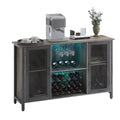 Wine Bar Cabinet with Storage and Wine Rack D319973