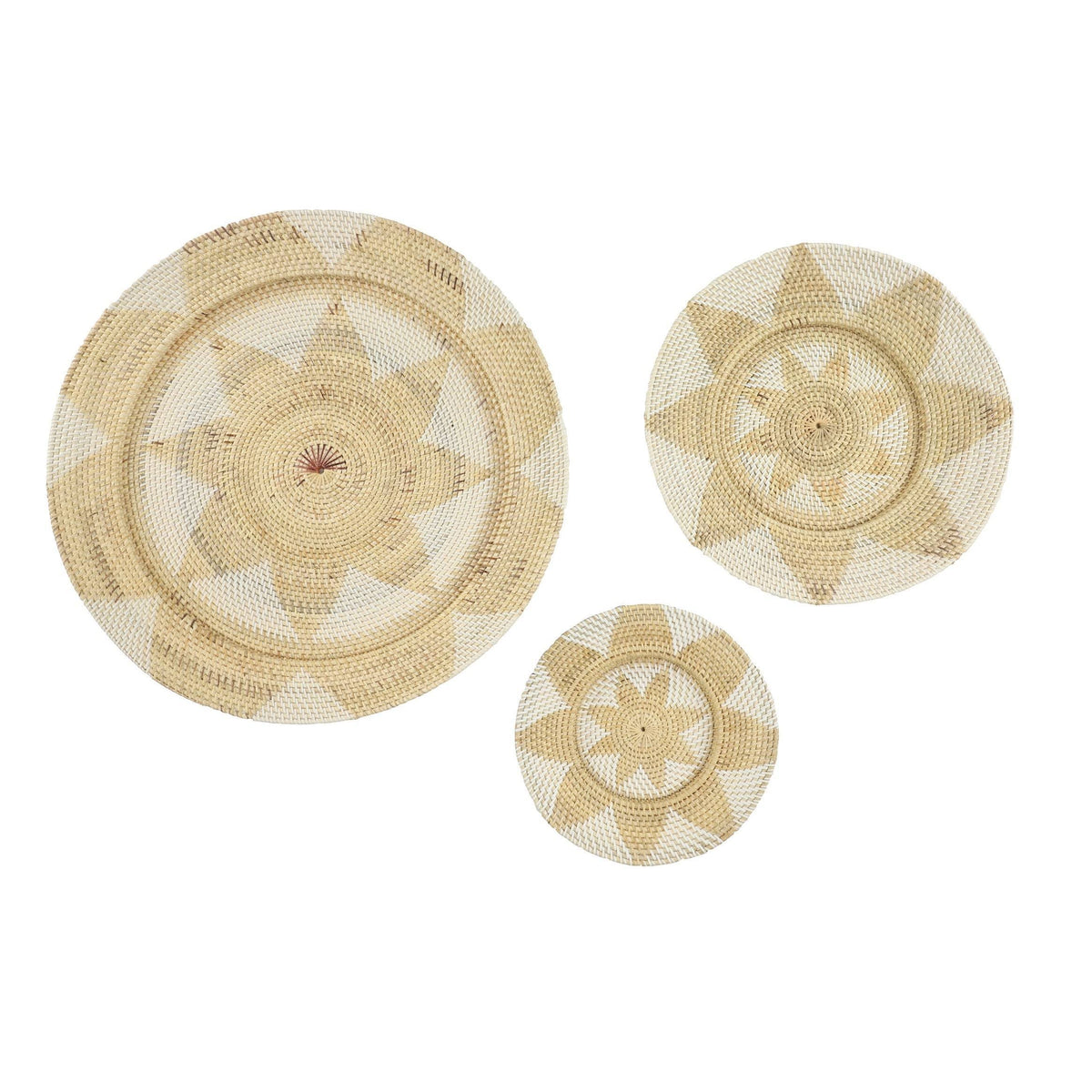 Set of 3 Wicker Wall Decor Trays X2712
