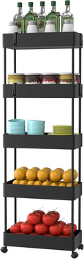 5 Tier Slim Rolling Utility Cart with Wheels H98406