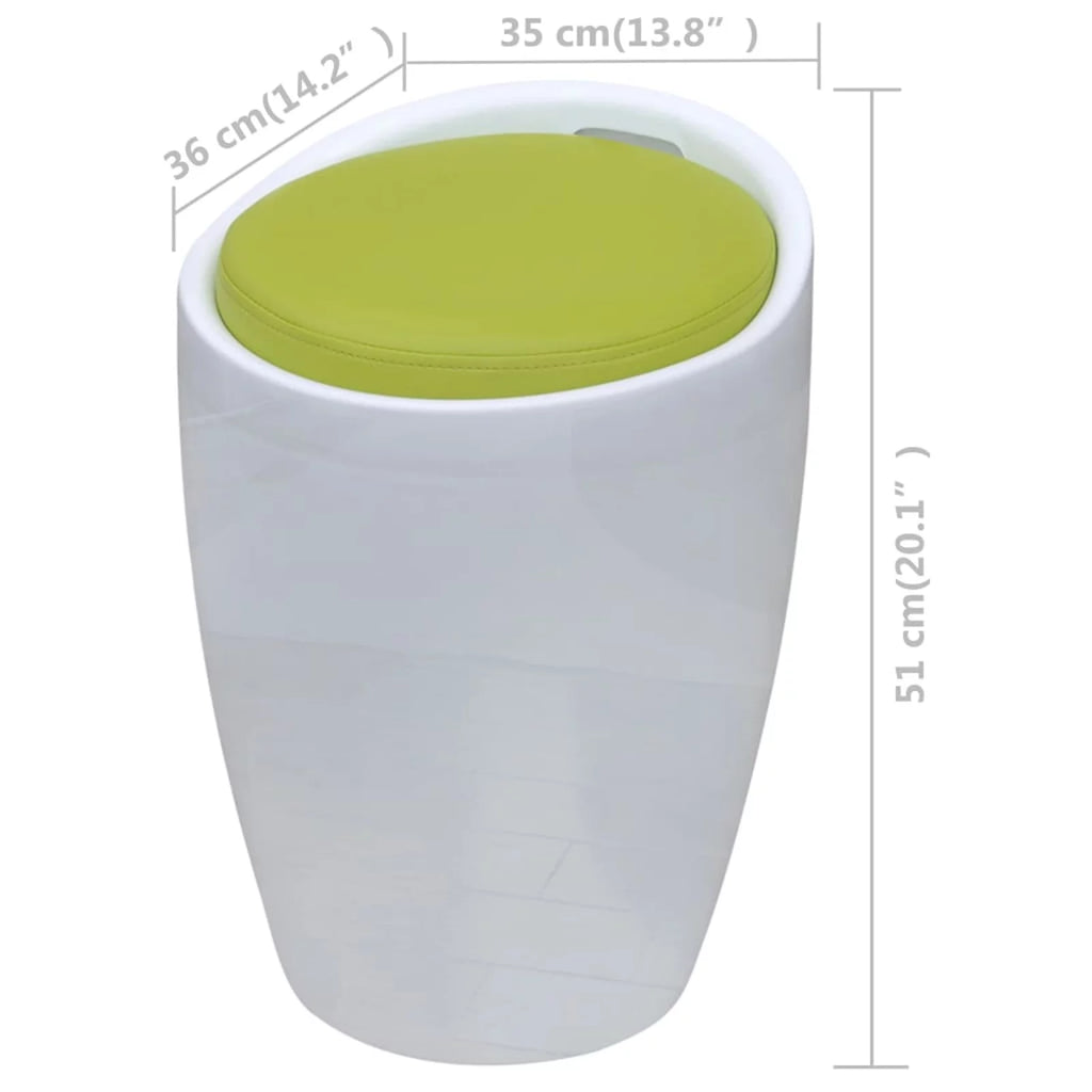 Round Faux Leather Storage Stool N4478