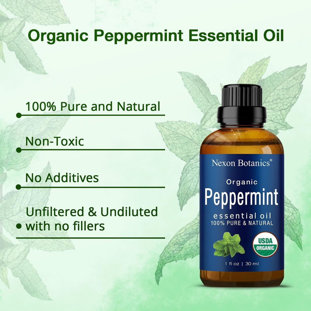 Organic Peppermint Essential Oil 30 ml P5769