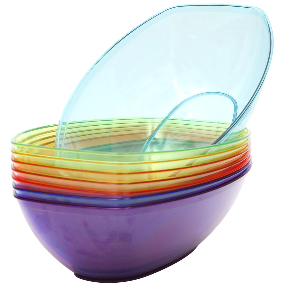 8 Pack 80 Ounce Plastic Mixing and Serving Bowls, Set of 8 O98382