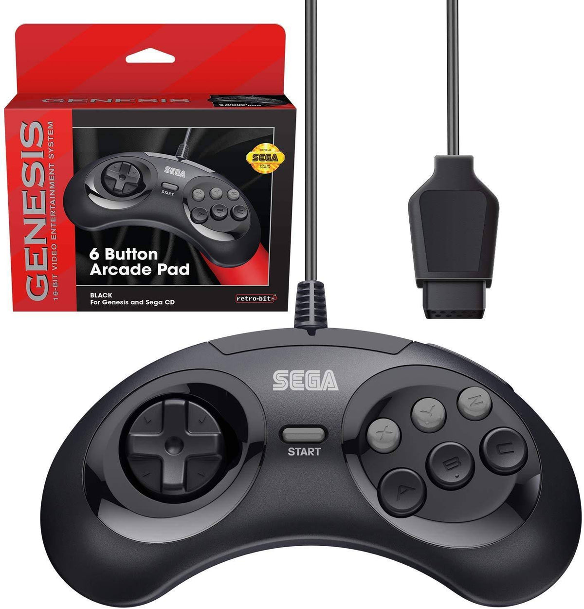 Black 6-Button Arcade Pad X358499