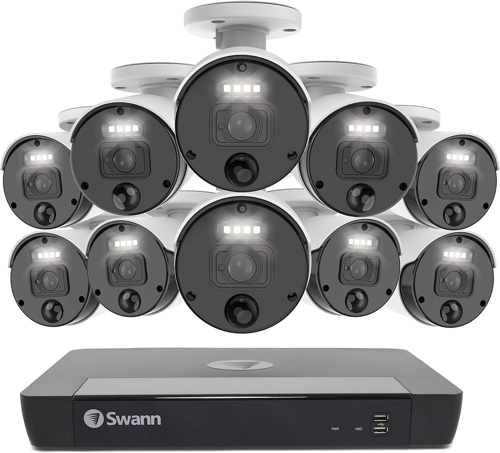 10 Camera 16 Channels POE NVR 4K Wired Security Camera System V77285
