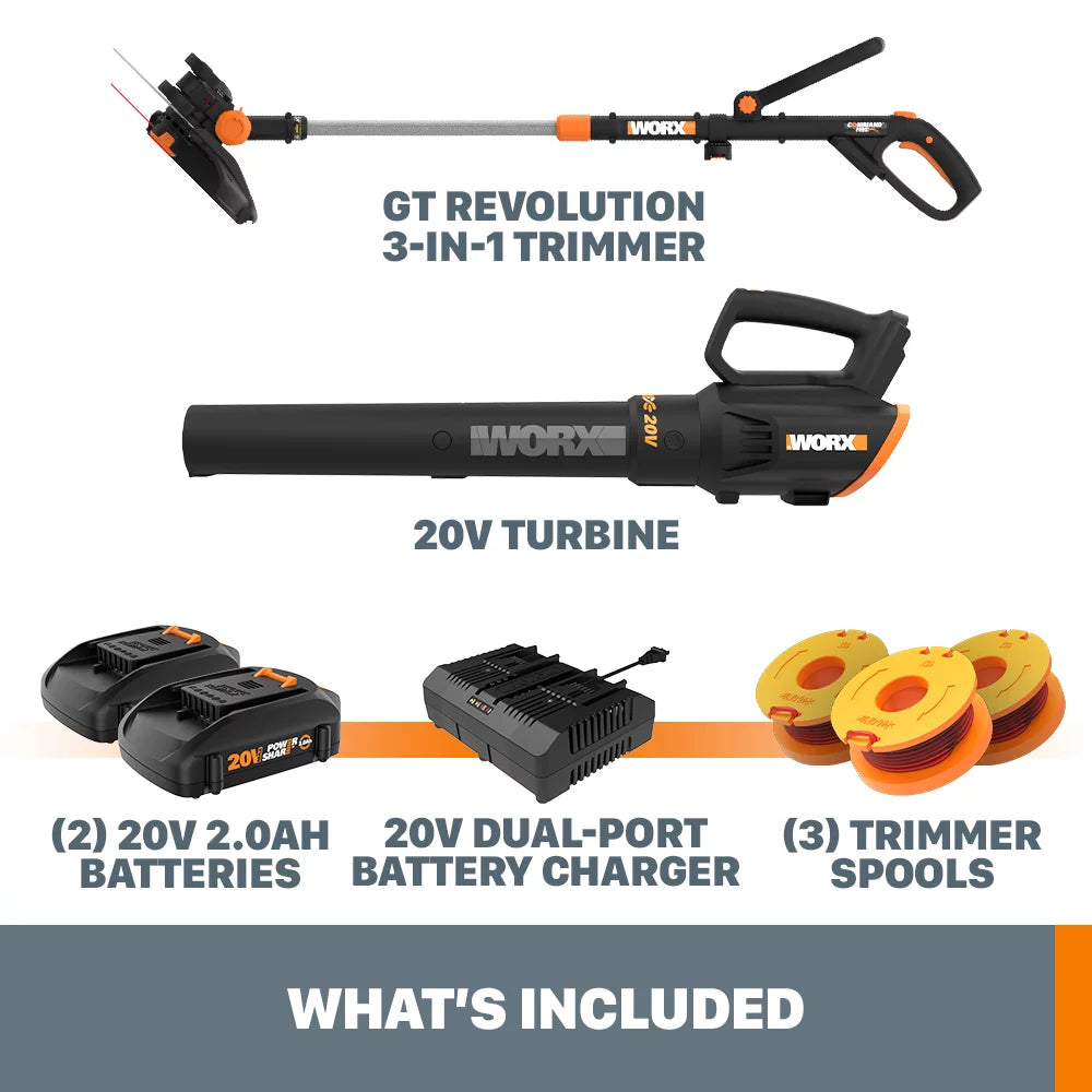 20V Cordless String Trimmer & Leaf Blower Combo Kit H383464