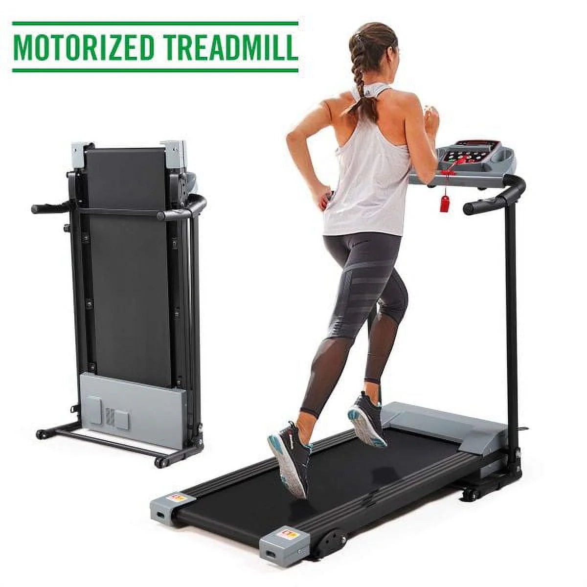 Foldable Electric Treadmill with LCD Monitor C10116