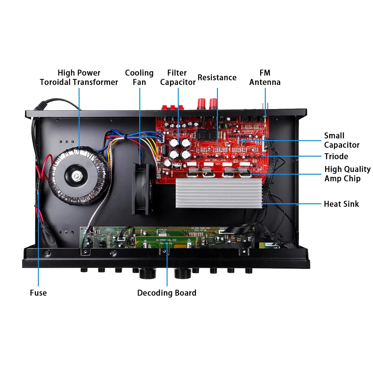 4000W Bluetooth Surround Sound Audio Power Amplifier X79530
