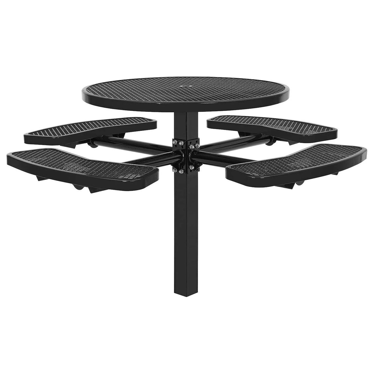 46" Round Black Picnic Table H244