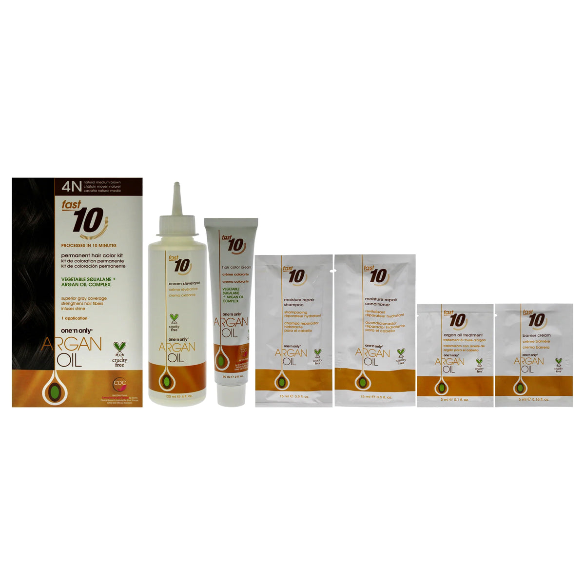 4N Natural Medium Brown Permanent Hair Color Kit V4026