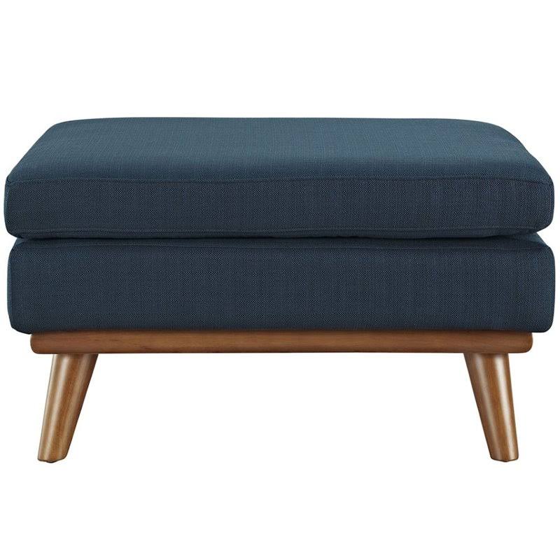 Azure Fabric Ottoman R9392