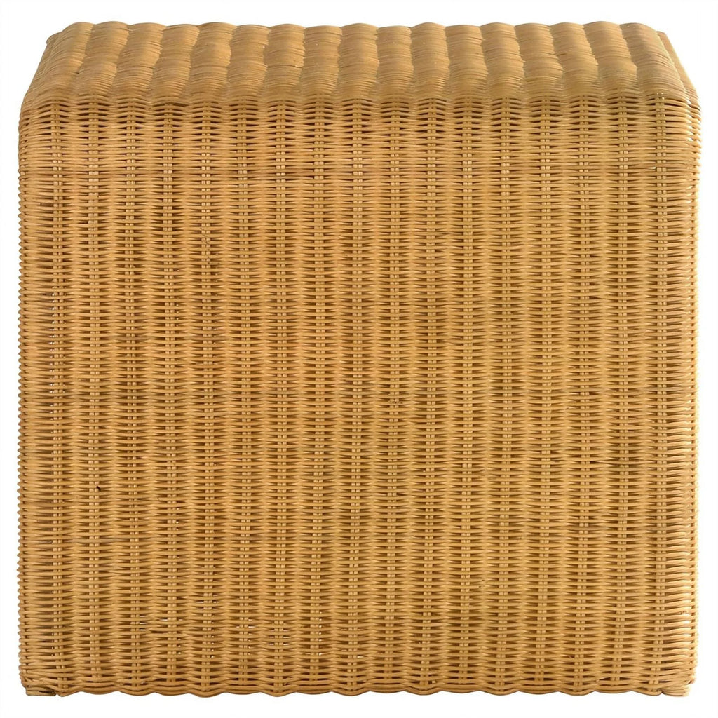 Square Coastal Rattan End Table P40236
