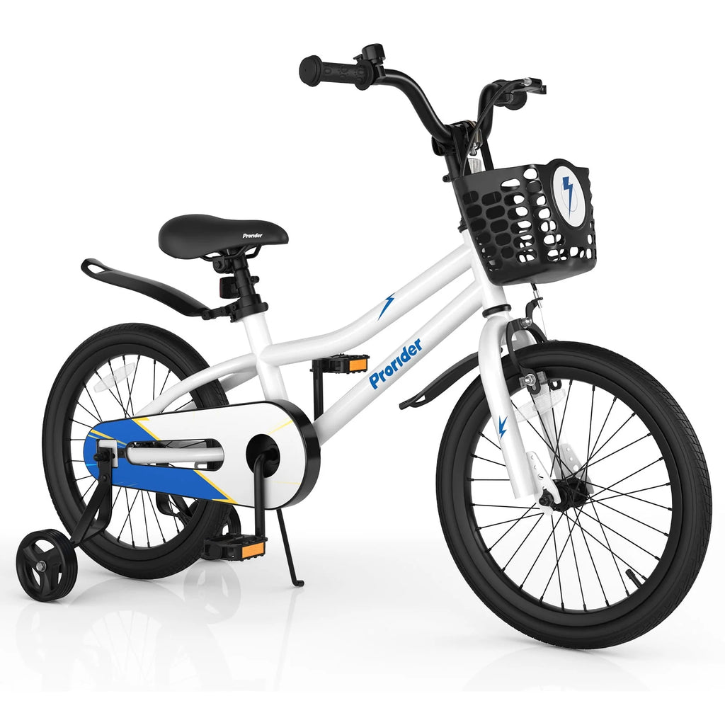 18'' Kid's Bike with Training Wheels & Basket H4650