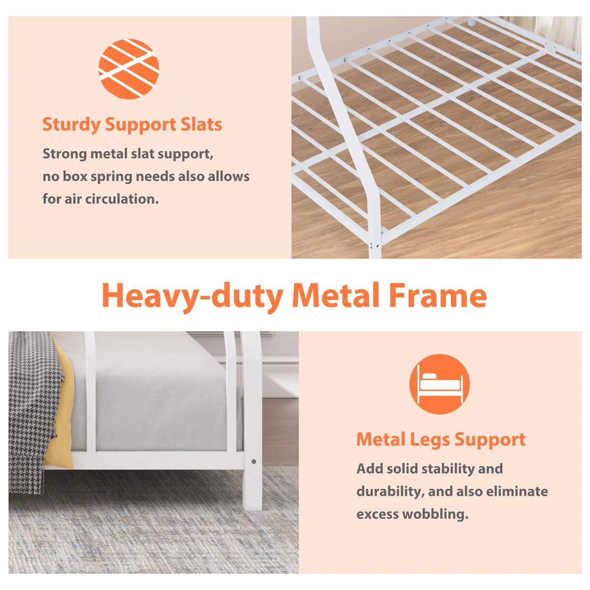 Twin Over Full Heavy-duty Metal Bunk Bed A27314