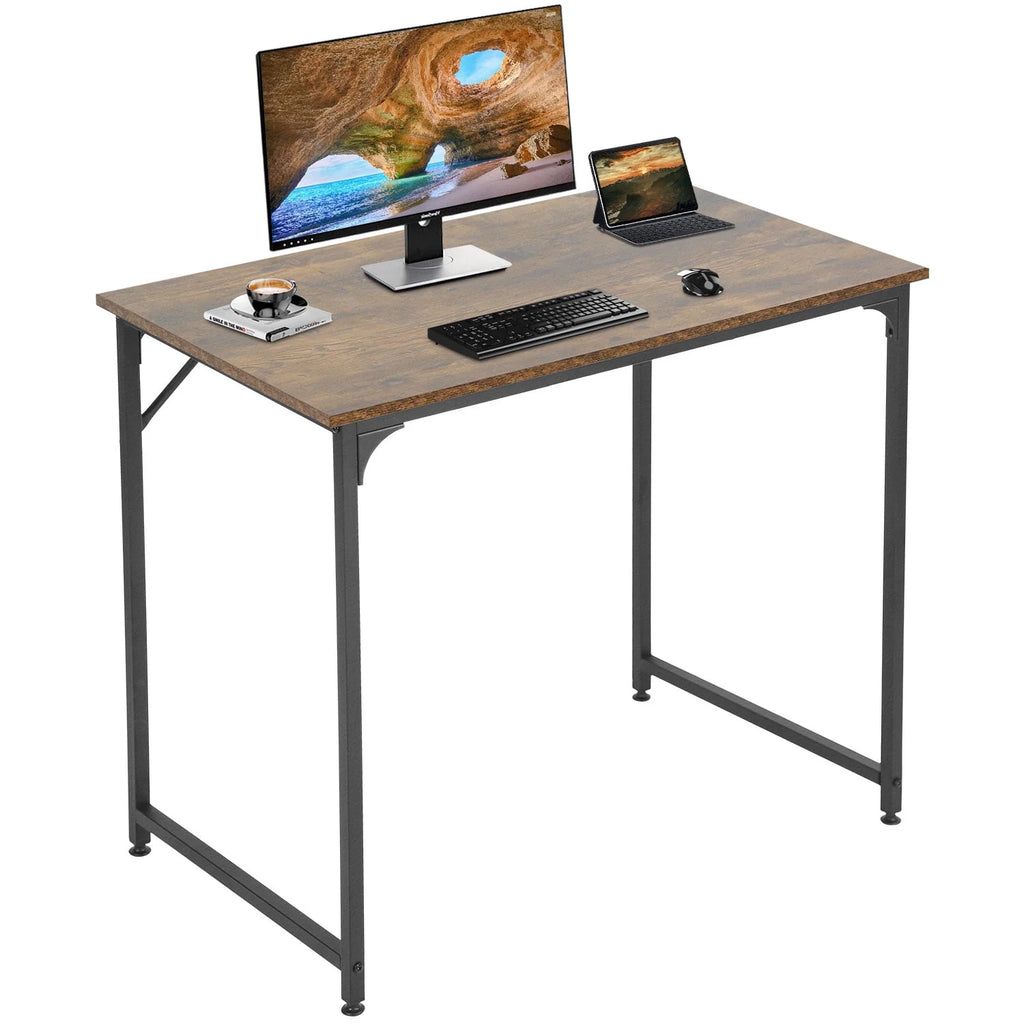Vintage Wood Metal Computer Desk G2349