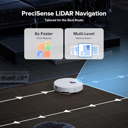 Robot Vacuum and Mop Cleaner, 5500Pa Suction, Lidar Navigation X163626