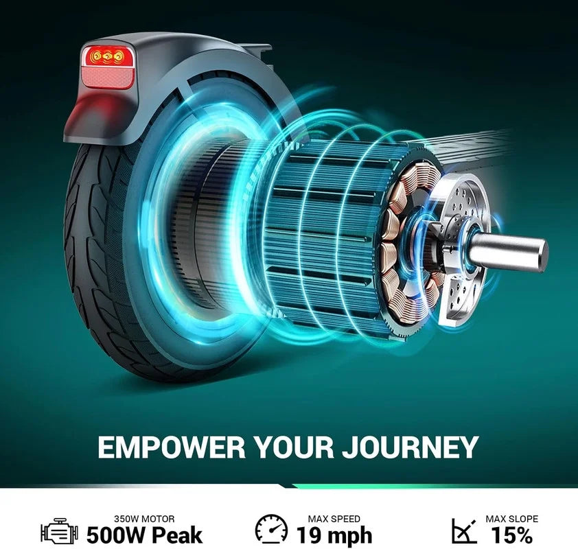 Electric Scooter with 500W Motor, 8.5 Solid Tires, 15 Miles Range E5451
