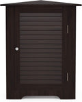 White Corner Louver Door Cabinet V485175