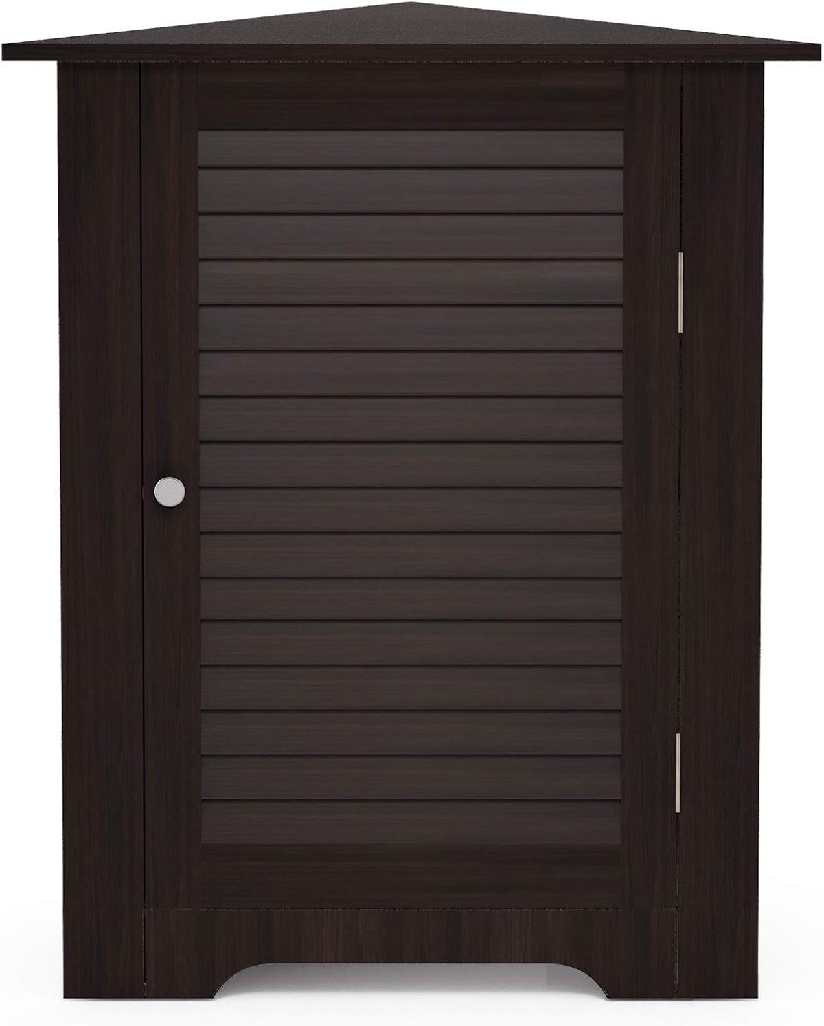 White Corner Louver Door Cabinet V485175