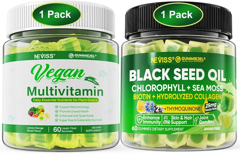Vegan Multivitamin Gummies with Iron Black Seed Oil F60181