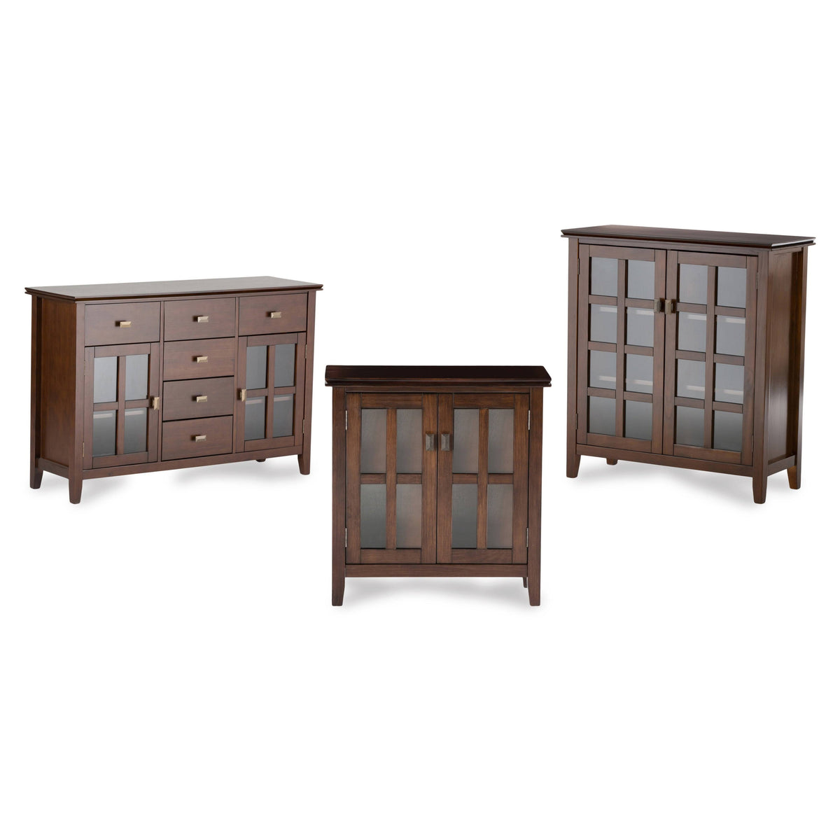Solid Wood 30 inch Wide Low Storage Cabinet F588361