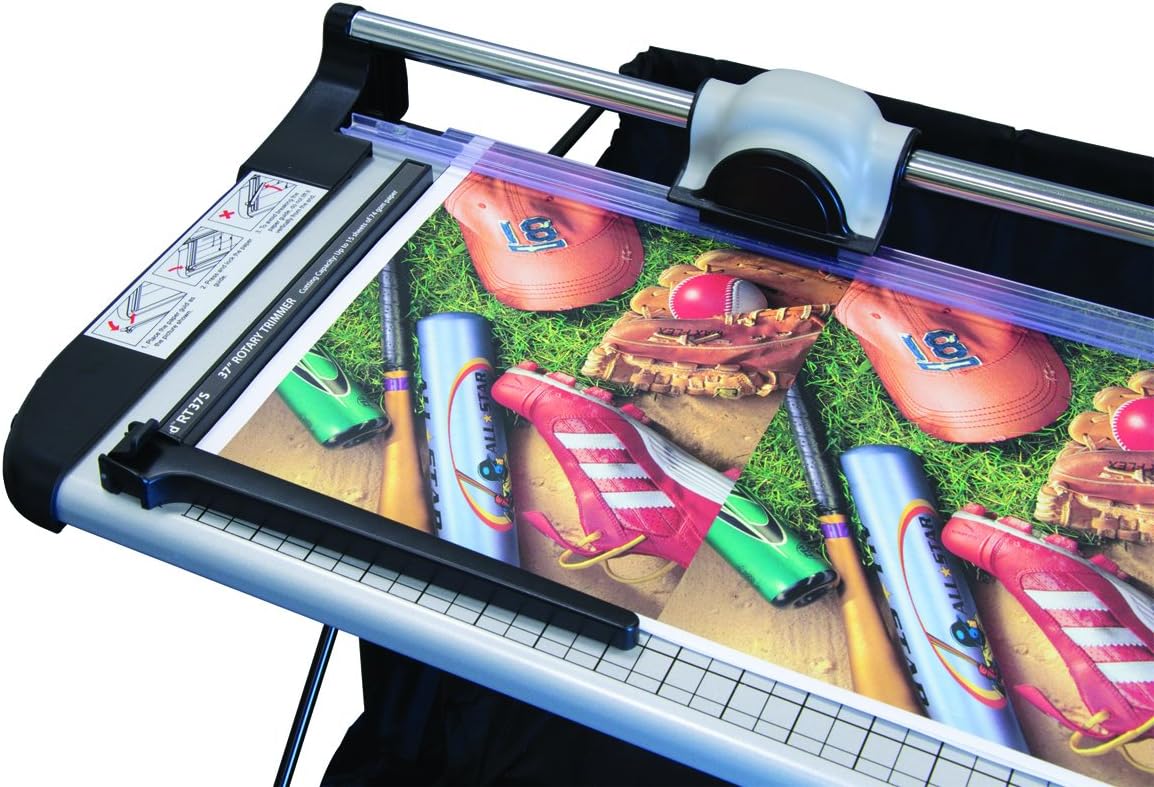 51 Rotary Paper Trimmer with Stand and Fabric Catch Tray, 10 Sheet Capacity H2035