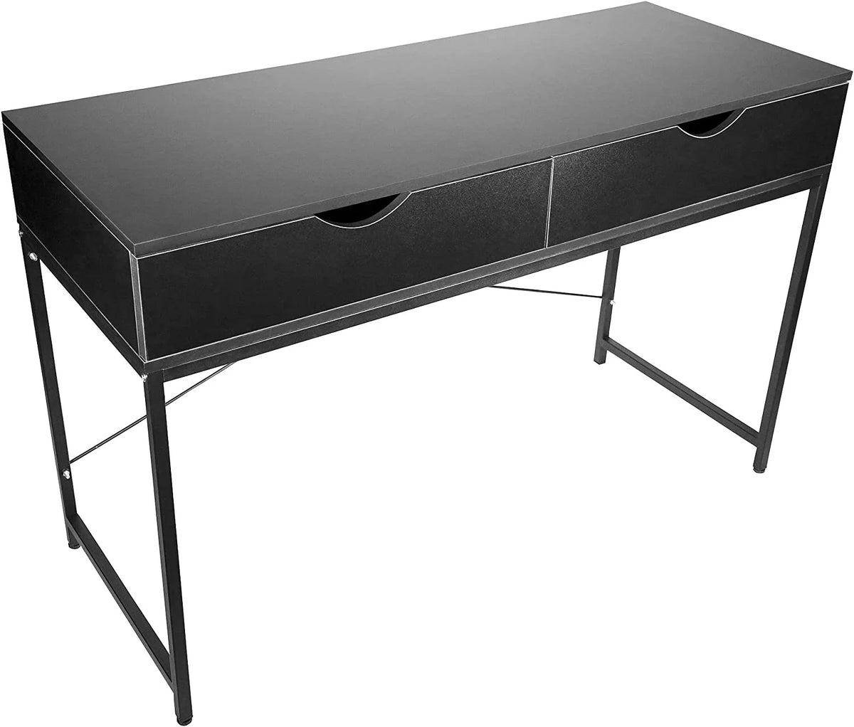Black Computer Desk with Drawers Q86363