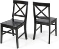 Light Grey Acacia Wood Dining Chairs K411047