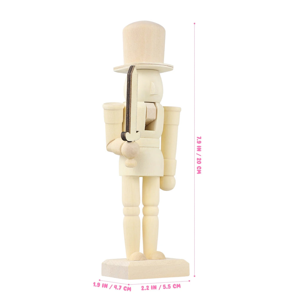 Unpainted Wooden Nutcracker Soldier G656