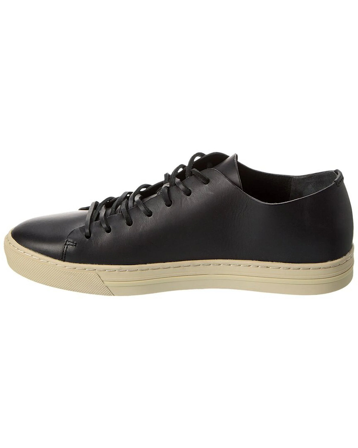 Black Leather Sneaker R8876