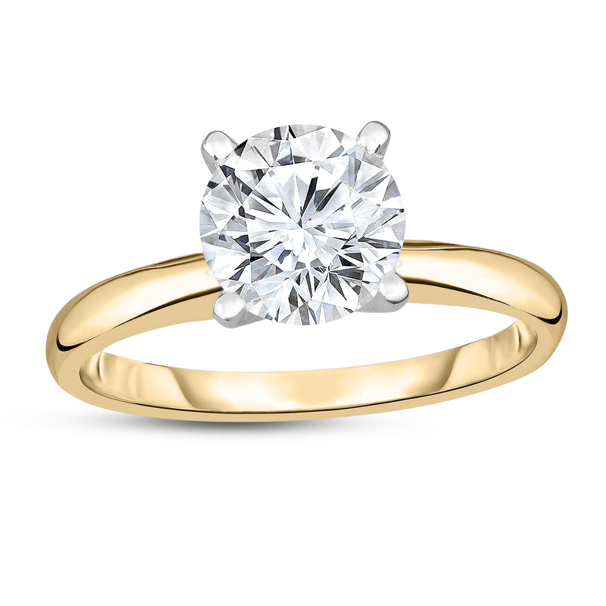 14K Gold Diamond Solitaire Engagement Ring K7534