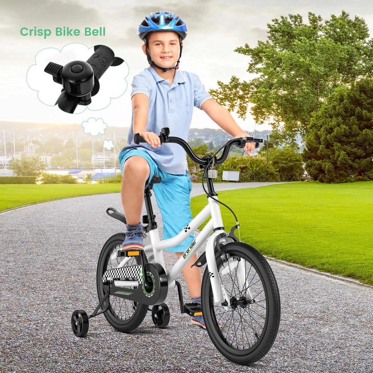 18'' Kid's Bike with Training Wheels & Basket H4650