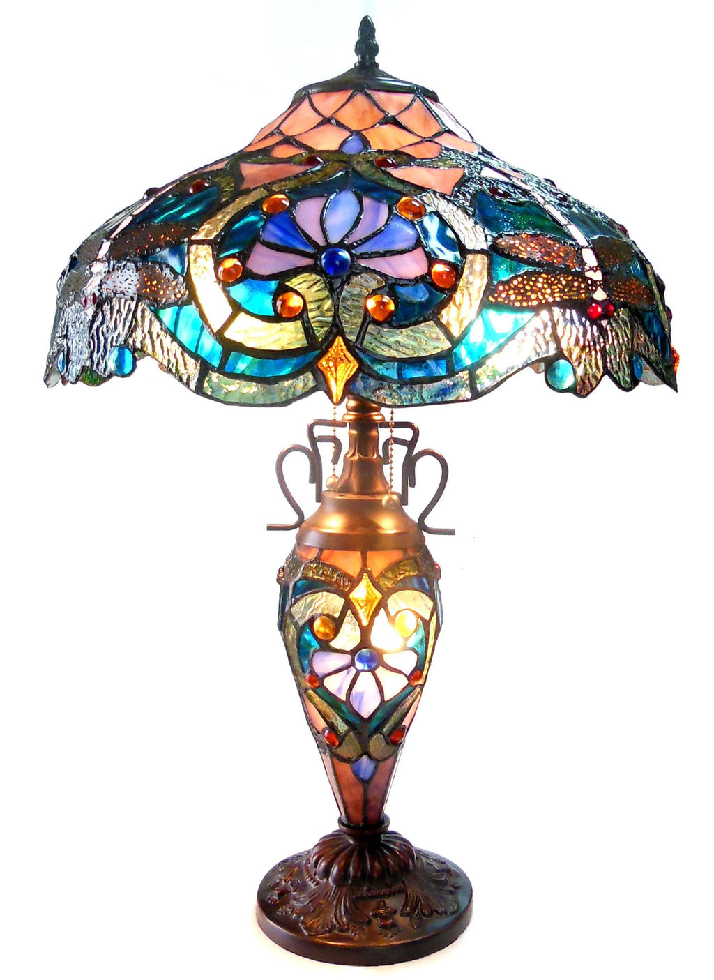 3 Light Victorian Double Lit Table Lamp I48461