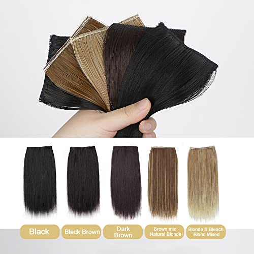 Dark Brown 4 Pcs Hair Toppers with Clips G155422
