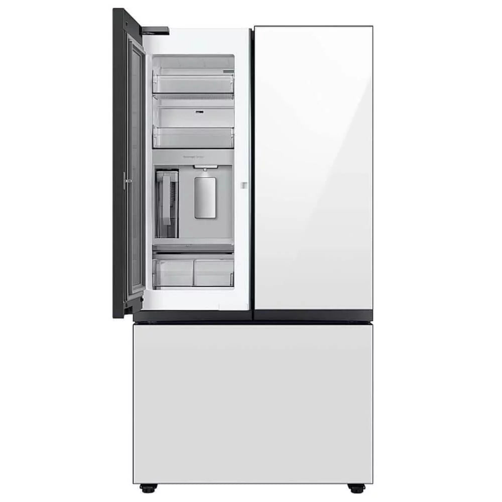 24 Cu. Ft. White Glass 3-Door French Door Counter Depth Refrigerator R7425