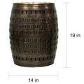 Green Hand Crafted Metal Stool/Table H147051