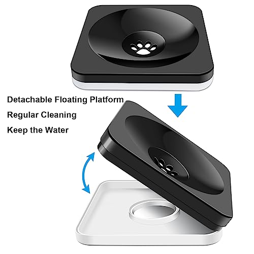 2-in-1 Elevated Slow Feeder Dog Bowls with Non-Skid Silicone Mat M366