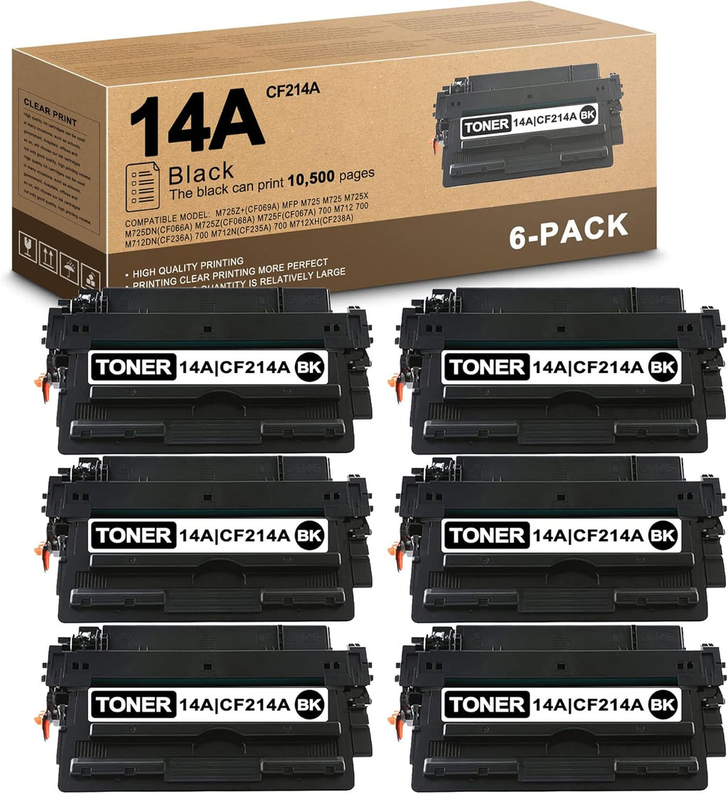 6-Pack Toner Cartridge for HP Printers W646236