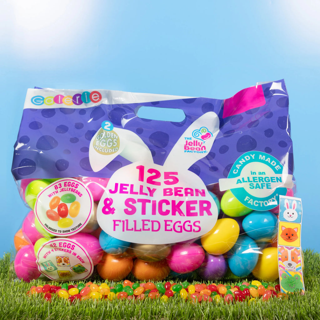 125 Count Egg Hunt Bag with Jellybeans and Stickers 14.64 oz U845007